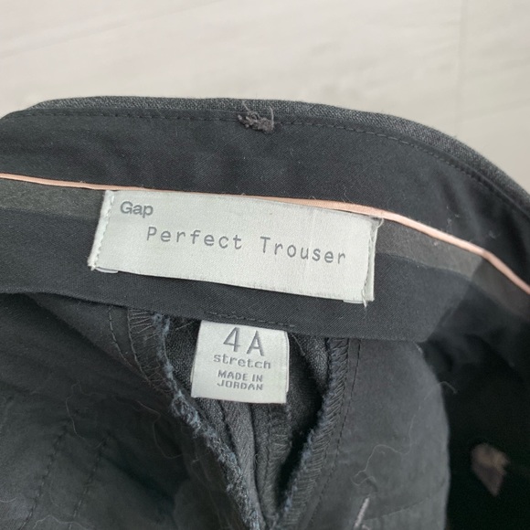 Gap Perfect Trouser Charcoal Gray Flat Front Pant - Picture 5 of 5